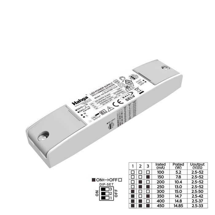 Стандартный DALI DIP Switch 15W 100-450mA - фото 4624